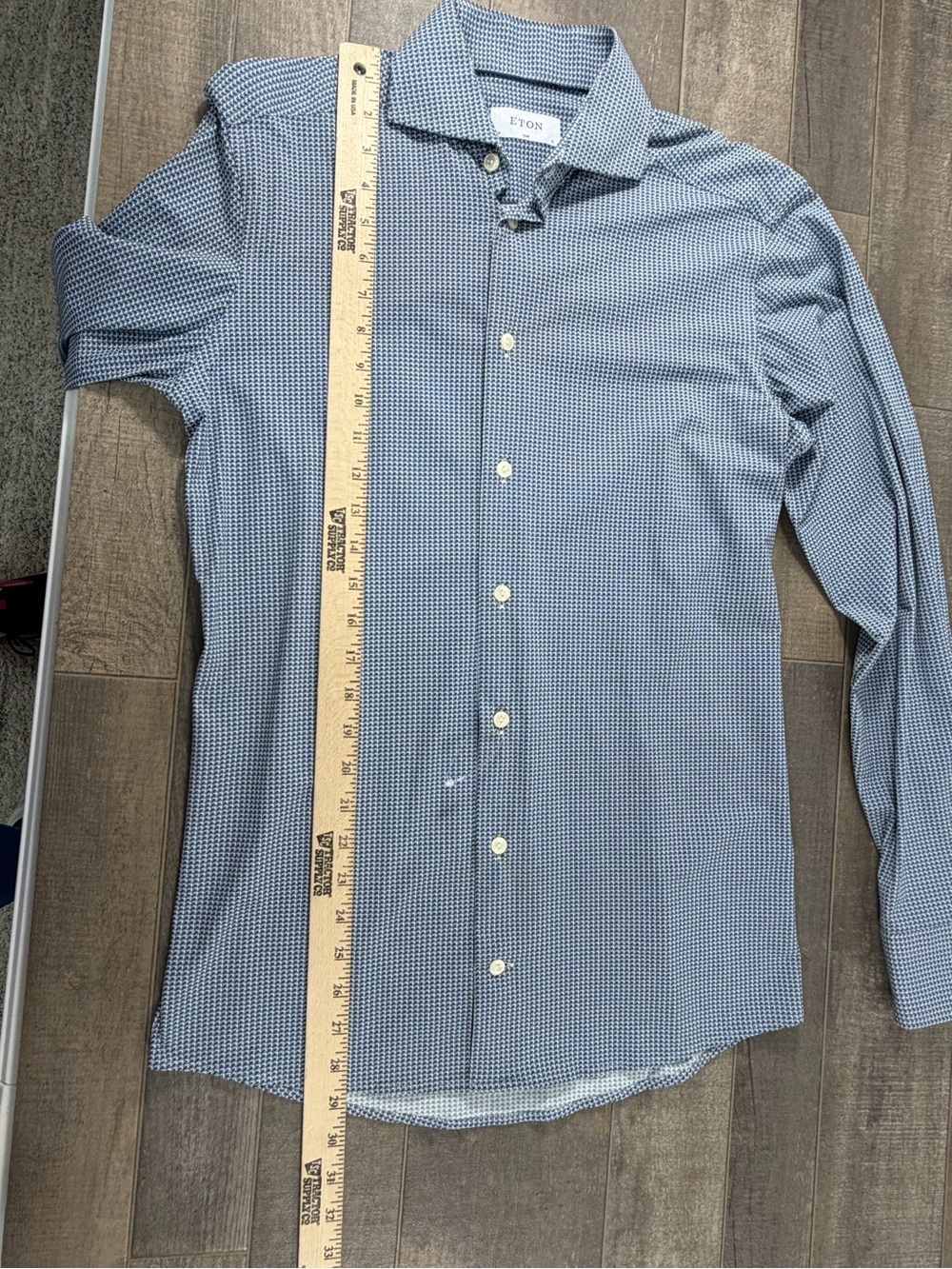 NWOT Eton Long Sleeve Button Down Geometric Pattern - Picture 8 of 8